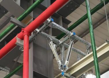 分宜该抗震支架的整体式支吊架结构协调性好